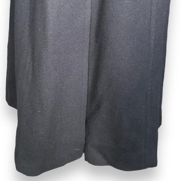 Vintage 90s Herman Kay Wool Blend Long Coat Navy Blue Size 6 Elegant Tailored - Picture 9 of 13